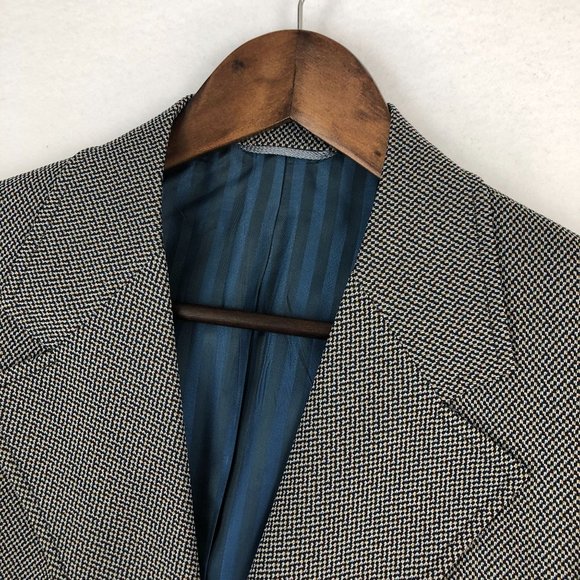 Curlee VTG Men's 38** Blue Grey Single Breasted Two-Button Western Sport Coat - Picture 2 of 12